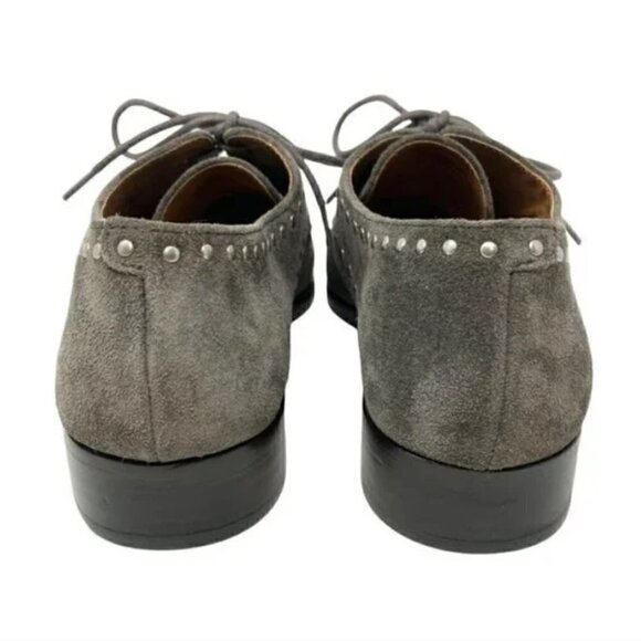 Frye Erica Suede Studded Pointed Toe Oxford Shoes - Size 7 - Picture 5 of 9